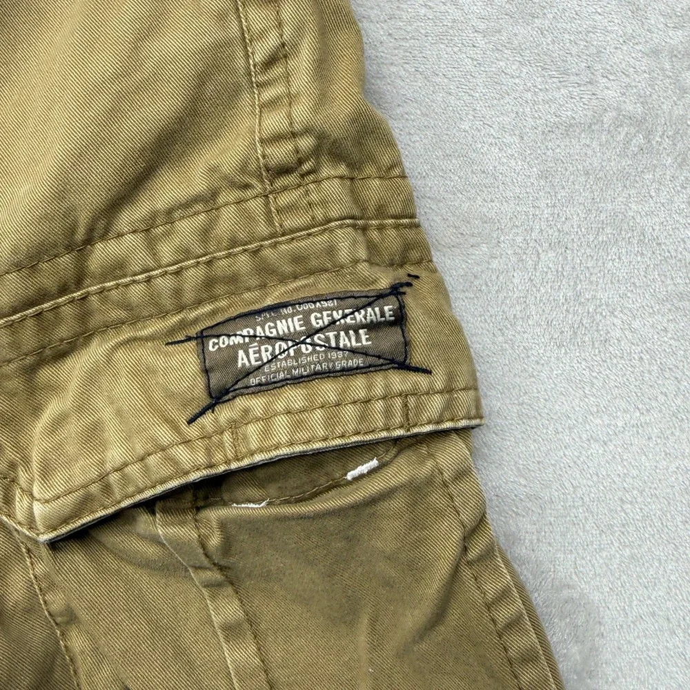 Vintage Aeropostale Cargo Shorts Mens 36 Khaki Brown Cotton Utility Y2K Gorpcore